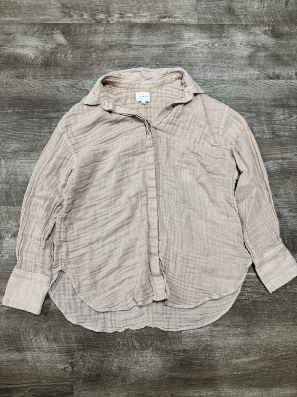 sundays Light Blush Gauze Button-Down Shirt
